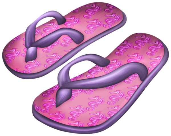 Шлепанцы на прозрачном фоне