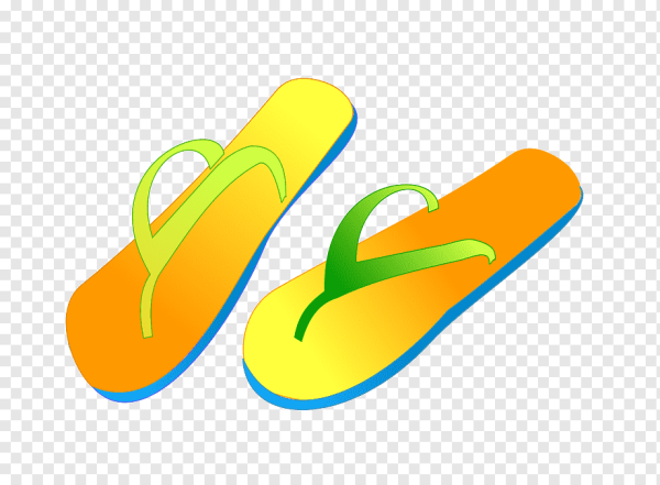 Пляжные тапочки вектор
