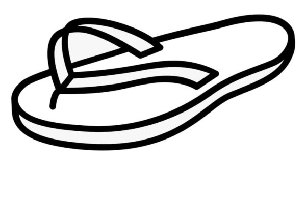 Шлепки раскраска