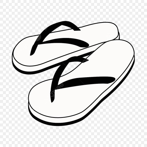 Пляжные тапочки вектор