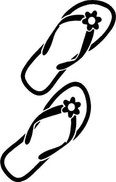 Шлепки раскраска