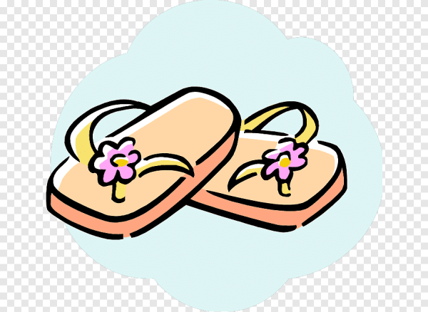 Пляжные тапочки вектор