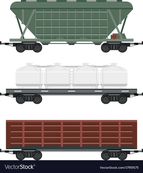 Полувагон РЖД вектор