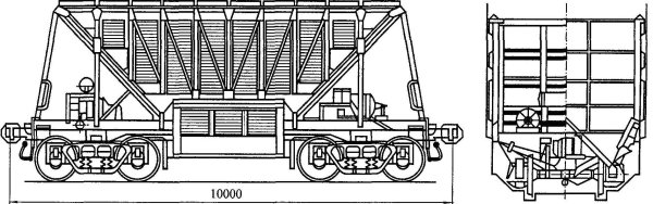 4-Осный вагон-хоппер для горячих окатышей и агломерата, модель 20-480