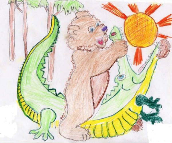 Рисунок к сказке Чуковского краденое солнце