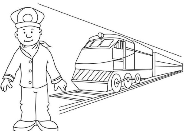 Машинист поезда для детей