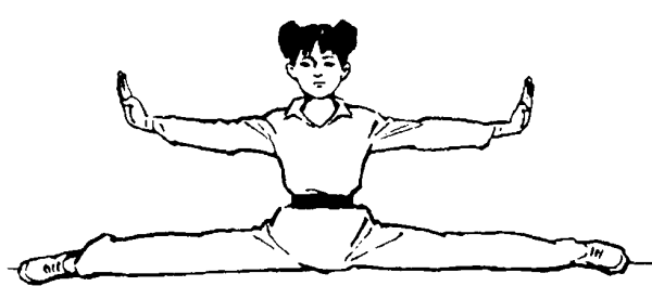 Неправильный поперечный шпагат схема