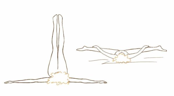 Девушка на шпагате рисунок