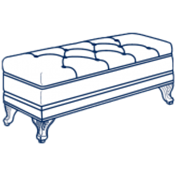 Прикроватный пуфик в карандаше