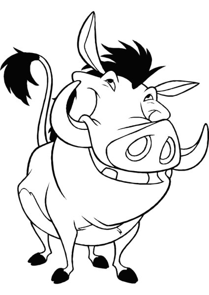 Тимон и Пумба для срисовки