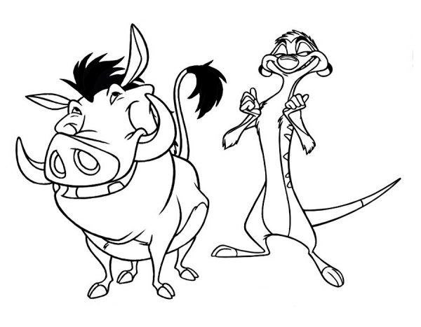 Пумба рисунок карандашом