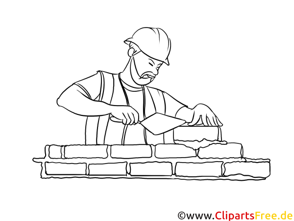 Каменщик раскраска для детей