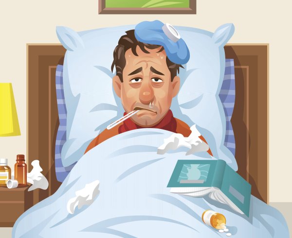 Заболевший человек