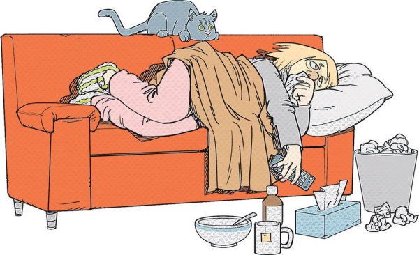 Болеть гриппом рисунок