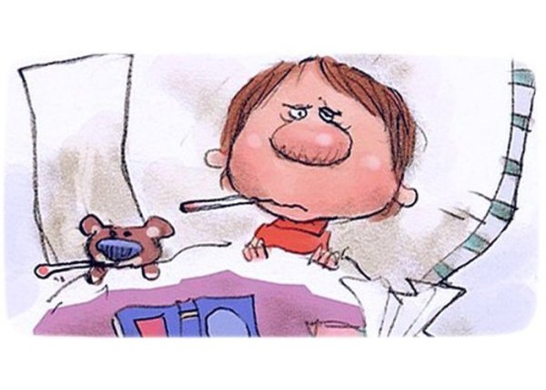 Картина болеющей гриппом