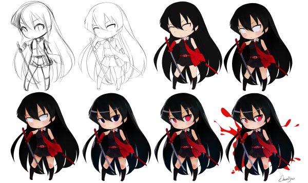 Аниме акаме Чиби