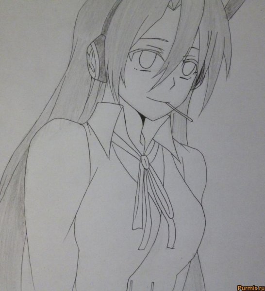 Аниме карандашом убийца акаме