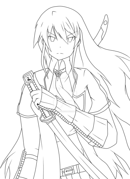Раскраска аниме убийца акаме
