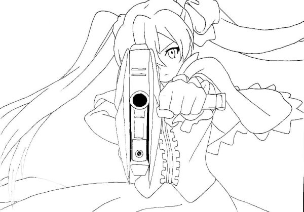 Раскраска аниме убийца акаме