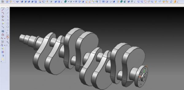 Коленчатый вал компас 3д