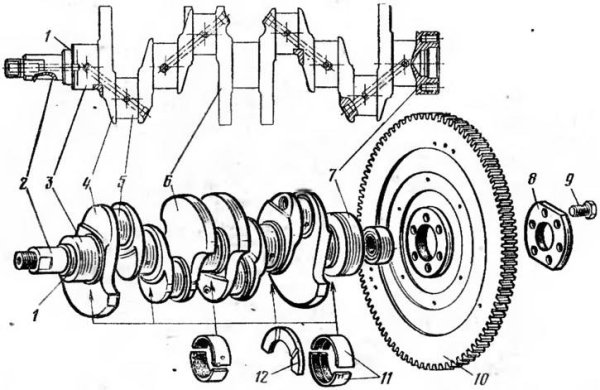 Кривошипно-шатунный механизм двигателя ВАЗ 2107