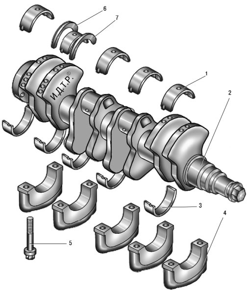 Коренные подшипники коленчатого вала ЯМЗ 238