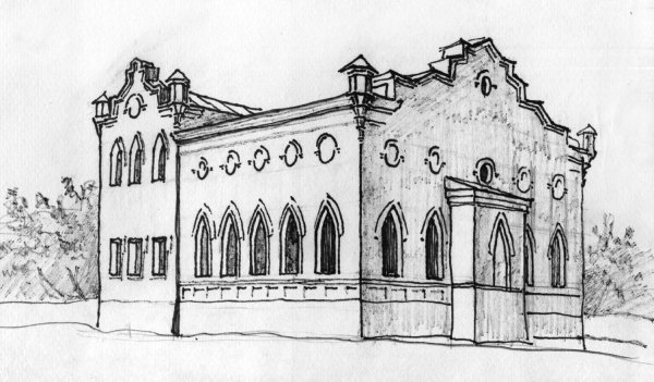 Синагога карандашом