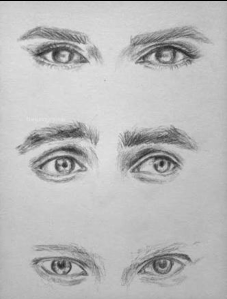 Глаза мужчины карандашом