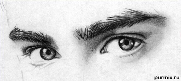 Наброски мужских глаз
