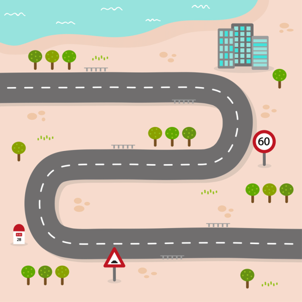 Карта с маршрутом иллюстрация