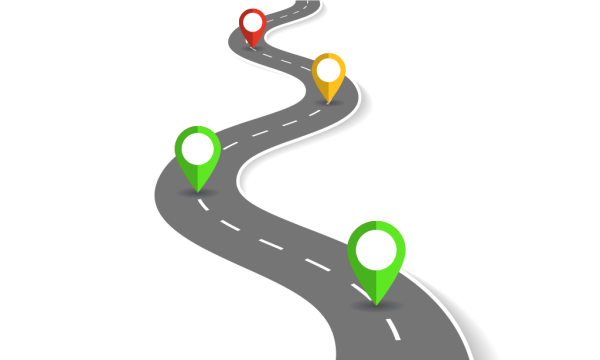 Дорога на прозрачном фоне