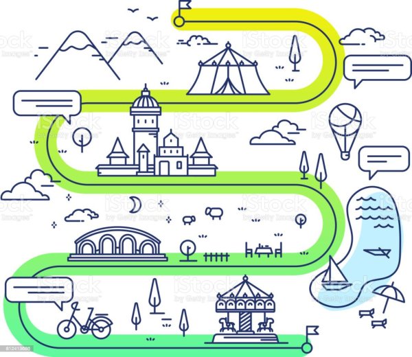 Векторные иллюстрации маршрут