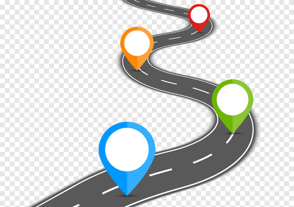 Дорога на прозрачном фоне