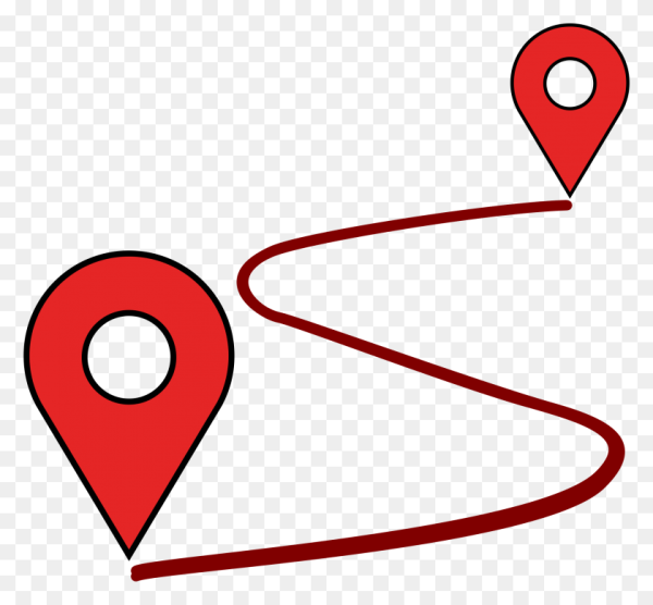 Иконка маршрут на прозрачном фоне