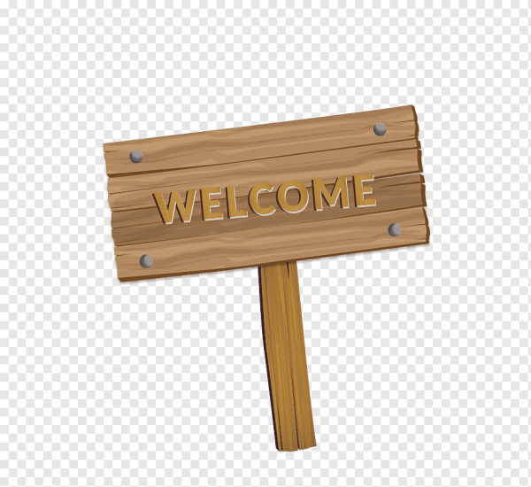 Деревянная табличка Welcome