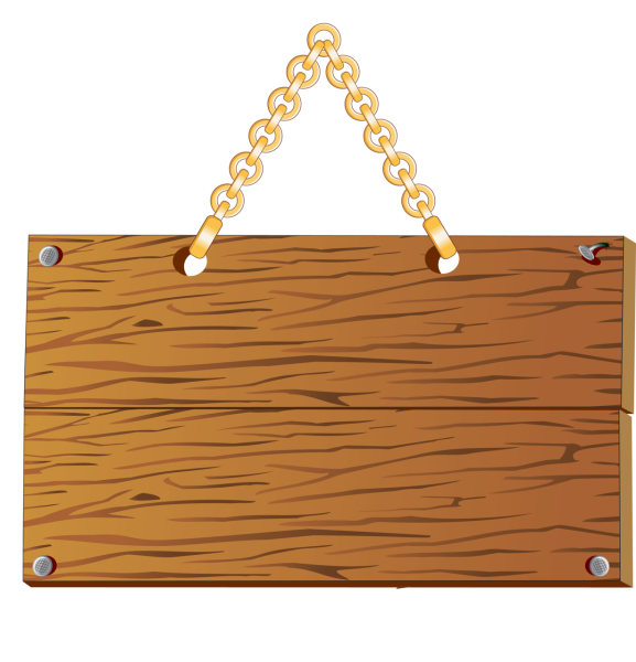 Деревянная вывеска