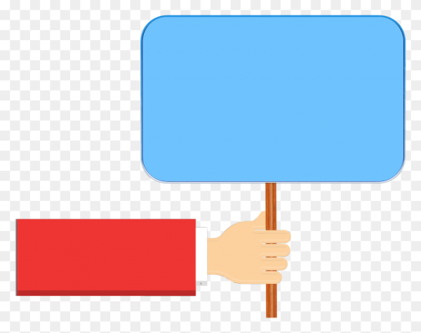 Табличка в руках