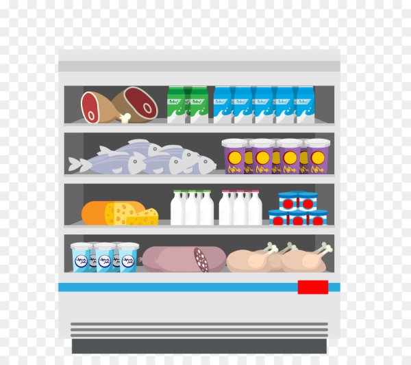 Прилавок с продуктами для детей