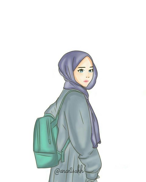 Нарисовать девушку в хиджабе