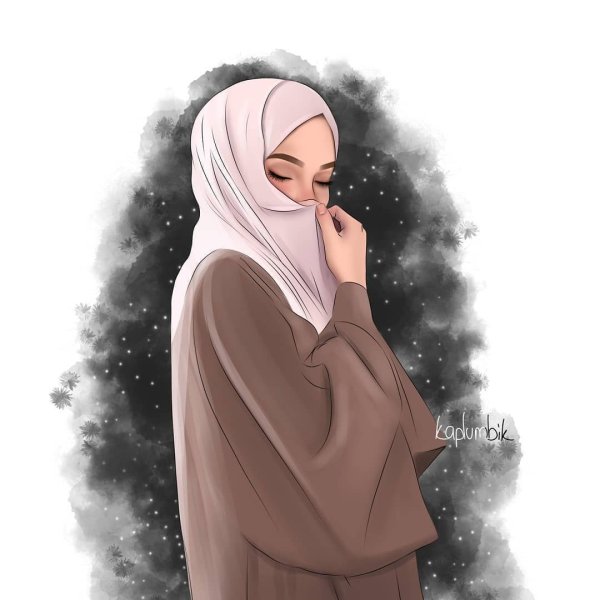 Девушка в хиджабе вектор