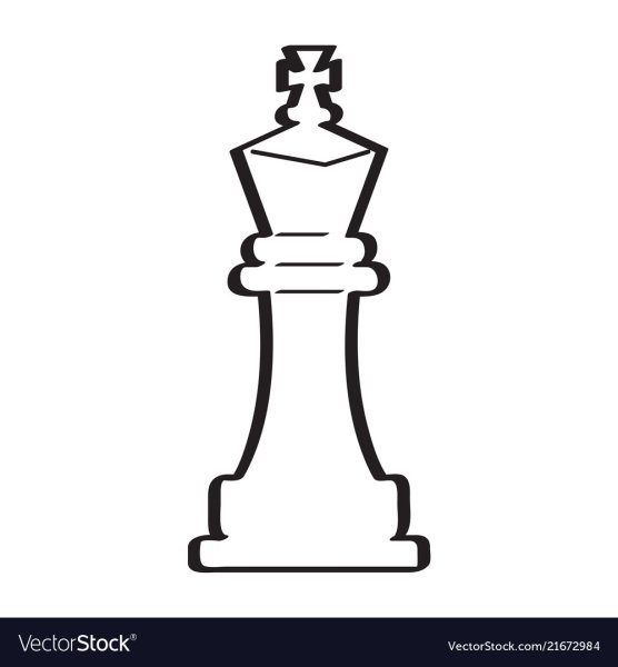 Шахматная фигура Король контур