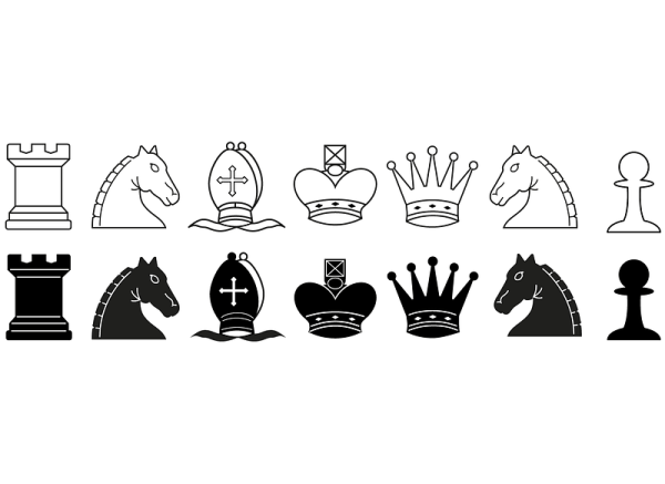 Шахматные фигуры Король и ферзь