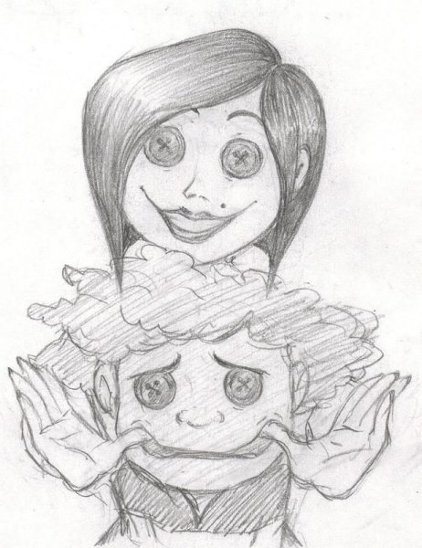 Рисунок Каролина в стране кошмаров легкий