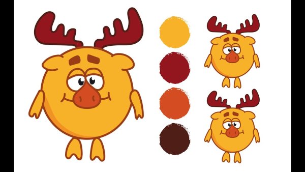 Лосяш из смешариков раскраска