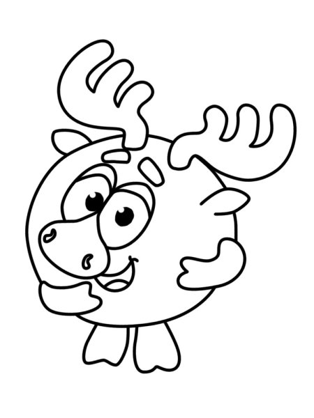 Смешарики раскраска Лосяш