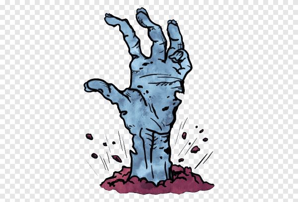 Рука зомби контур