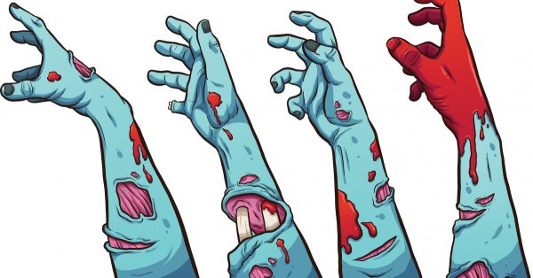 Рука зомбинарисованая