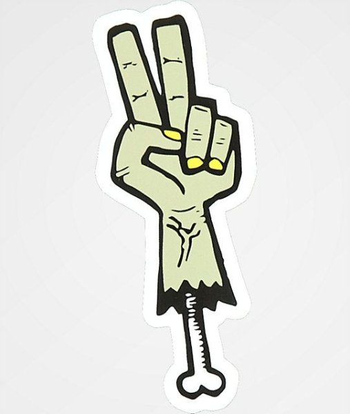 Рука зомбинарисованая