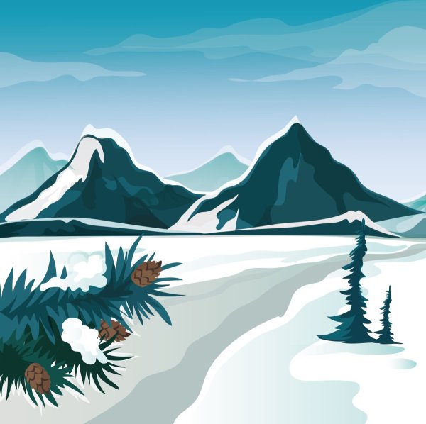 Стилизованные горы