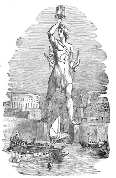 Колосс Родосский гравюра